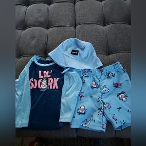 Toddler boy bathing suit Set 3t Hurley